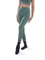 Athleas Legginsy sportowe "Mya" w kolorze khaki rozmiar: M/L. Brązowe legginsy Athleas, l, bez wzorów, z materiału, z podwyższonym stanem, outdoorowe. Za 130.99 zł.