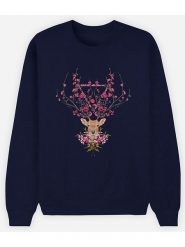 WOOOP Bluza "Spring Deer" w kolorze granatowym rozmiar: M. Niebieskie bluzy Wooop, m, bez wzorów, bez kaptura. Za 97.05 zł.