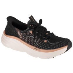 Buty sportowe Sneakersy damskie, Slip-Ins: D'lux Vapor - Evening Glow. Czarne buty sportowe lifestyle Skechers, bez wzorów, sportowe, bez zapięcia, skechers sport. Za 379.99 zł.