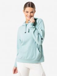 Super.natural Bluza "Favourite" w kolorze turkusowym rozmiar: M. Niebieskie bluzy z kapturem super.natural, m, bez wzorów, z wełny, z kapturem. Za 339.99 zł.