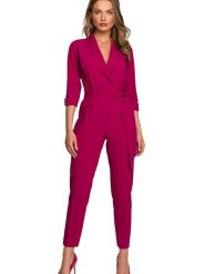 Stylove Kombinezon w kolorze różowym rozmiar: XL. Różowe kombinezony Stylove, xl, bez wzorów, z tkaniny, bez kołnierzyka, bez ramiączek. Za 141.19 zł.