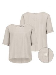 Eight2Nine Bluzka w kolorze kremowym rozmiar: XL. Brązowe bluzki Eight2Nine, xl, bez wzorów, bez kołnierzyka, bez ramiączek. Za 86.99 zł.