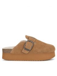 Badura Klapki TS6207-02 Brązowy. Brązowe klapki Badura, bez wzorów, bez obcasa, bez zapięcia. Za 199.99 zł.