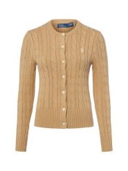 Polo Ralph Lauren Kardigan damski Kobiety Bawełna brązowy jednolity, S. Brązowe swetry Polo Ralph Lauren, s, bez wzorów, z bawełny, eleganckie, bez ramiączek. Za 1,199.95 zł.