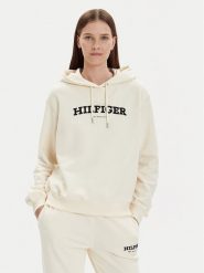Tommy Hilfiger Bluza Monotype Flock WW0WW41236 Écru Relaxed Fit. Bluzy Tommy Hilfiger, xl, bez wzorów, z bawełny, bez kaptura. Za 339.99 zł.