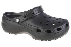 Sandały CROCS CLASSIC PLATFORM CLOG W Czarny. Czarne sandały Crocs, bez wzorów, z gumy, bez obcasa, bez zapięcia. Za 279.99 zł.
