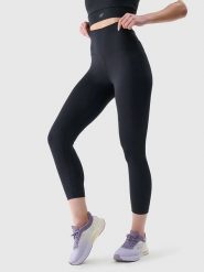 4F Legginsy sportowe w kolorze czarnym rozmiar: M. Czarne legginsy 4f, bez wzorów, z materiału, sportowe. Za 105.88 zł.