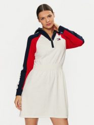 Tommy Jeans Sukienka codzienna DW0DW19467 Kolorowy Regular Fit. Sukienki Tommy Jeans, na co dzień, xs, bez wzorów, z bawełny, bez kołnierzyka, bez ramiączek, proste. Za 379.99 zł.