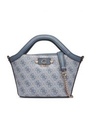 Guess Torebka Lindsey Mini HWSG97 49750 Niebieski. Niebieskie torebki klasyczne Guess, z aplikacjami, ze skóry, bez dodatków. Za 584.99 zł.