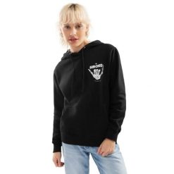 Bluza dresowa lifestyle z kapturem dla kobiet Vibes-W. Czarne bluzy z kapturem SIROKO, m, bez wzorów, z bawełny, z kapturem, na fitness i siłownię. Za 78.00 zł.