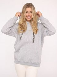 Zwillingsherz Bluza "Nelina" w kolorze szarym rozmiar: L/XL. Szare bluzy Zwillingsherz, l, bez wzorów, z bawełny, bez ramiączek, z kapturem. Za 189.74 zł.