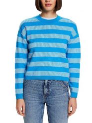 ESPRIT Sweter w kolorze niebiesko-białym rozmiar: M. Niebieskie swetry Esprit, m, bez wzorów, z bawełny, bez ramiączek. Za 100.99 zł.