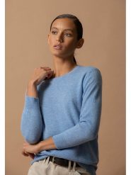 Perfect Cashmere Kaszmirowy sweter "Vanessa" w kolorze błękitnym rozmiar: S. Niebieskie swetry Perfect Cashmere, s, bez wzorów, z kaszmiru, bez ramiączek. Za 237.17 zł.