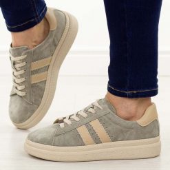 Khaki skórzane półbuty damskie Filippo Dp7499/26. Brązowe półbuty wsuwane Filippo, na jesień, bez wzorów, z jeansu, eleganckie, bez obcasa, na platformie. Za 239.00 zł.