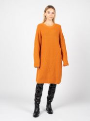 Silvian Heach Sukienka "Giuki" | PGA22285VE | Kobieta | Pomarańczowy. Brązowe sukienki Silvian Heach, na co dzień, xs, bez wzorów, z dzianiny, bez kołnierzyka, bez ramiączek, proste. W wyprzedaży za 329.00 zł.