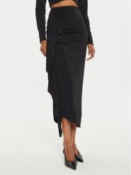 ViCOLO Spódnica midi US0024 Czarny Regular Fit. Czarne spódnice ViCOLO, s, bez wzorów, z syntetyku, midi. Za 289.99 zł.