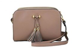 Listonoszka skórzana BARBERINI'S pudrowa 961-18. Czarne shopper bag Barberinis, bez wzorów, ze skóry, eleganckie, małe, bez dodatków. Za 279.99 zł.
