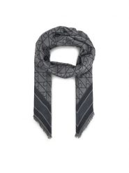 Calvin Klein Chusta Emblem Aop Jacquard Square Scarf LV04F8080G Czarny. Czarne chusty Calvin Klein, bez wzorów. Za 289.99 zł.