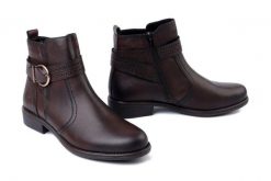 RIEKER REMONTE D0F81-25 brown, botki damskie. Brązowe botki Rieker Remonte, bez wzorów, z polaru, bez obcasa, na obcasie, bez zapięcia. Za 436.01 zł.