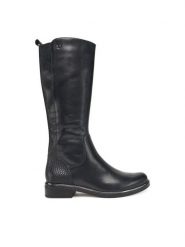 Caprice Oficerki 9-25525-45 Czarny. Czarne kozaki Caprice, bez wzorów, ze skóry, bez obcasa, na płaskiej podeszwie, bez zapięcia. Za 739.99 zł.