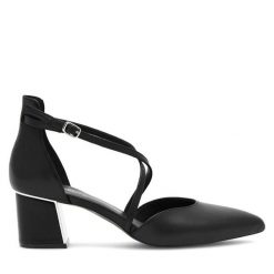 Czółenka Lasocki. Czarne czółenka Lasocki, bez wzorów, bez obcasa, bez zapięcia. Za 249.99 zł.