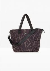 Torba shopper Sketchers. Czarne shopper bag bonprix, bez wzorów, z nadrukiem, bez dodatków. Za 169.99 zł.
