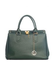 Lucca Baldi Skórzana torebka "Nure" w kolorze ciemnozielonym - 36 x 28 x 18 cm rozmiar: onesize. Zielone torebki klasyczne Lucca Baldi, bez wzorów, z materiału, bez dodatków. Za 302.39 zł.
