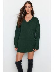 Trendyol Sukienka w kolorze zielonym rozmiar: S. Zielone sukienki Trendyol, s, bez wzorów, bez kołnierzyka, bez ramiączek, mini. Za 73.99 zł.