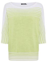 Olsen Sweter w kolorze biało-zielonym rozmiar: 40. Białe swetry Olsen, bez wzorów, bez ramiączek. Za 139.95 zł.