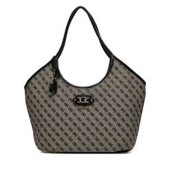 Torebka Guess. Brązowe shopper bag Guess, z aplikacjami, bez dodatków. Za 634.99 zł.