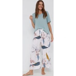 Answear Lab piżama damska kolor turkusowy. Niebieskie piżamy Answear Lab, l, bez wzorów, z tkaniny, bez kołnierzyka, bez ramiączek, krótkie. Za 169.99 zł.