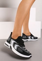 Czarne Buty Sportowe Adialla. Czarne buty sportowe lifestyle Born2be, z aplikacjami, przed kostkę, bez zapięcia. Za 89.99 zł.