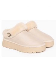 ISLAND BOOT Botki "Insha" w kolorze kremowym rozmiar: 39. Brązowe botki Island Boot, bez wzorów, z materiału, bez obcasa, na platformie, bez zapięcia. Za 187.07 zł.