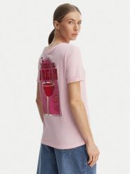 ONLY T-Shirt Kita 15291465 Różowy Regular Fit. Czerwone t-shirty ONLY, s, bez wzorów, z bawełny, bez kołnierzyka, bez ramiączek. Za 89.99 zł.