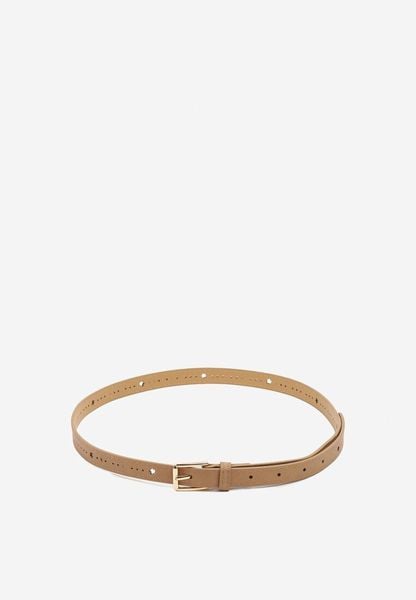 Beżowy Klasyczny Pasek Vorica. Brązowe paski Renee, bez wzorów, eleganckie. Za 14.99 zł.