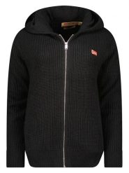 Geographical Norway Kardigan w kolorze czarnym rozmiar: XL. Czarne swetry Geographical Norway, xl, bez wzorów, ze splotem, bez ramiączek. Za 114.95 zł.