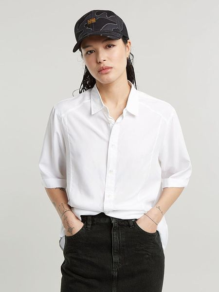 G-Star Koszula w kolorze białym rozmiar: XL. Białe koszule G-Star, xl, bez wzorów, retro, bez kołnierzyka, bez ramiączek. Za 127.65 zł.