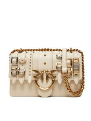 PINKO Torebka Love One Mini Light Cl PE 25 PLTT 103335 A26K Écru. Kopertówki Pinko, bez wzorów, ze skóry, wizytowe, bez dodatków. Za 1,389.00 zł.
