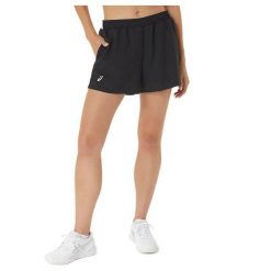 Spodenki sportowe damskie Asics Court Short Women. Czarne buty sportowe lifestyle ASICS, bez wzorów, tenisowe. Za 219.00 zł.