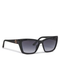 Okulary przeciwsłoneczne Guess. Czarne okulary przeciwsłoneczne Guess, z aplikacjami. Za 389.99 zł.