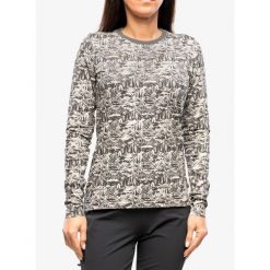 Bluza rowerowa damska Fjallraven/Specialized Cotton CaliSwe LS. Szare bluzy Fjällräven, bez wzorów, casualowe, bez ramiączek, bez kaptura. Za 291.99 zł.