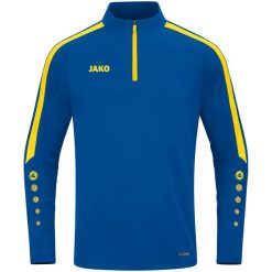 Bluza dresowa zapinana na zamek błyskawiczny Jako Power. Niebieskie bluzy z kapturem JAKO, l, bez wzorów, z dresówki, bez kaptura, do piłki nożnej. Za 325.00 zł.