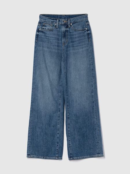 GAP Dżinsy - Comfort fit - w kolorze niebieskim rozmiar: W35. Niebieskie jeansy GAP, bez wzorów, z bawełny, z podwyższonym stanem. Za 148.61 zł.