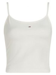TOMMY JEANS Topy (2 szt.) w kolorze białym i błękitnym rozmiar: XL. Białe topy Tommy Jeans, xl, bez wzorów, z jeansu, bez kołnierzyka, bez ramiączek. Za 114.95 zł.
