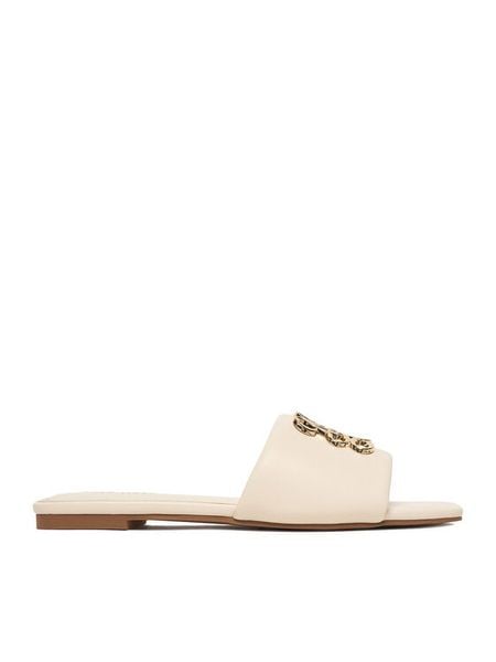 Nine West Klapki CEO-SMRL393663-02 Écru. Białe klapki Nine West, bez wzorów, z materiału, bez obcasa, bez zapięcia. Za 117.99 zł.