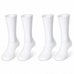 Skarpety rowerowe aero whiteline 2 pary zestaw z silikonowym utrzymaniem. Białe skarpetki VELKYNE, bez wzorów, z elastanu. Za 123.99 zł.