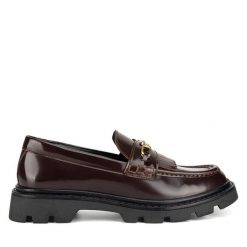 Mokasyny Gino Rossi. Brązowe mokasyny Gino Rossi, bez wzorów. Za 279.99 zł.