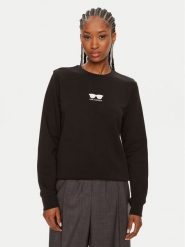 KARL LAGERFELD Bluza 245W1813 Czarny Regular Fit. Czarne bluzy KARL LAGERFELD, m, bez wzorów, z bawełny, bez kaptura. Za 419.99 zł.