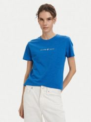 Beverly Hills Polo Club T-Shirt P-SS26W-TS6510 Niebieski Regular Fit. Niebieskie t-shirty Beverly Hills Polo Club, l, bez wzorów, z bawełny, bez kołnierzyka, bez ramiączek. Za 139.99 zł.