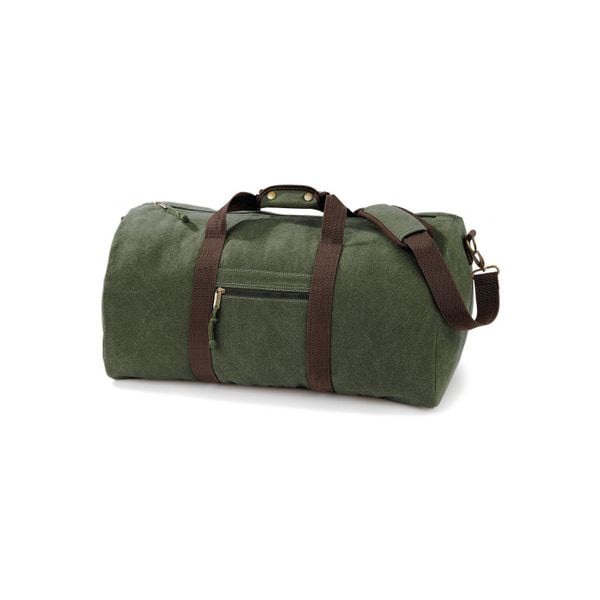 Płócienna torba podróżna Quadra Vintage. Zielone torby podróżne QUADRA, bez wzorów. Za 211.00 zł.